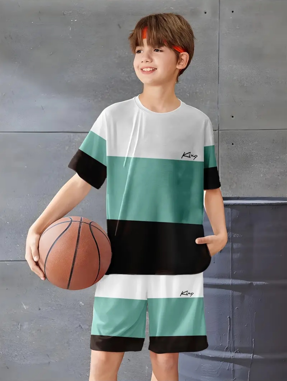 Summer Clothing List - ชุดเด็กผู้ชาย ชุดกีฬาฤดูร้อนลายพิมพ์คลาสสิกสำหรับเด็ก เสื้อระบายอากาศน้ำหนักเบา กีฬากลางแจ้ง เสื้อผ้าเด็ก