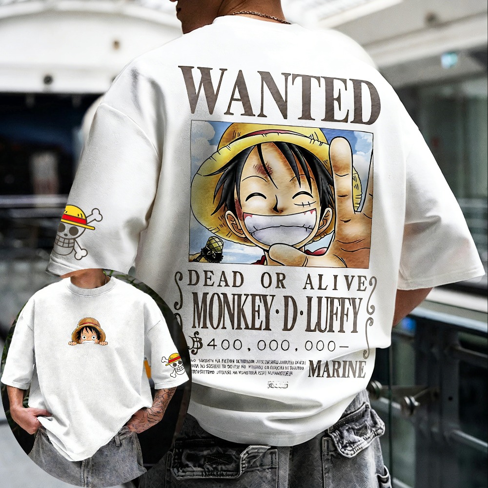 Summer Edit Clothing - เสื้อยืดคอสเพลย์วันพีซสไตล์เรโทรฤดูร้อนปี 2026 เสื้อยืดลำลองโอเวอร์ไซส์ผ้าฝ้ายพิมพ์ลายแขนสั้นสำหรับผู้ชาย เสื้อกีฬาเด็กแบบยูนิเซ็กซ์