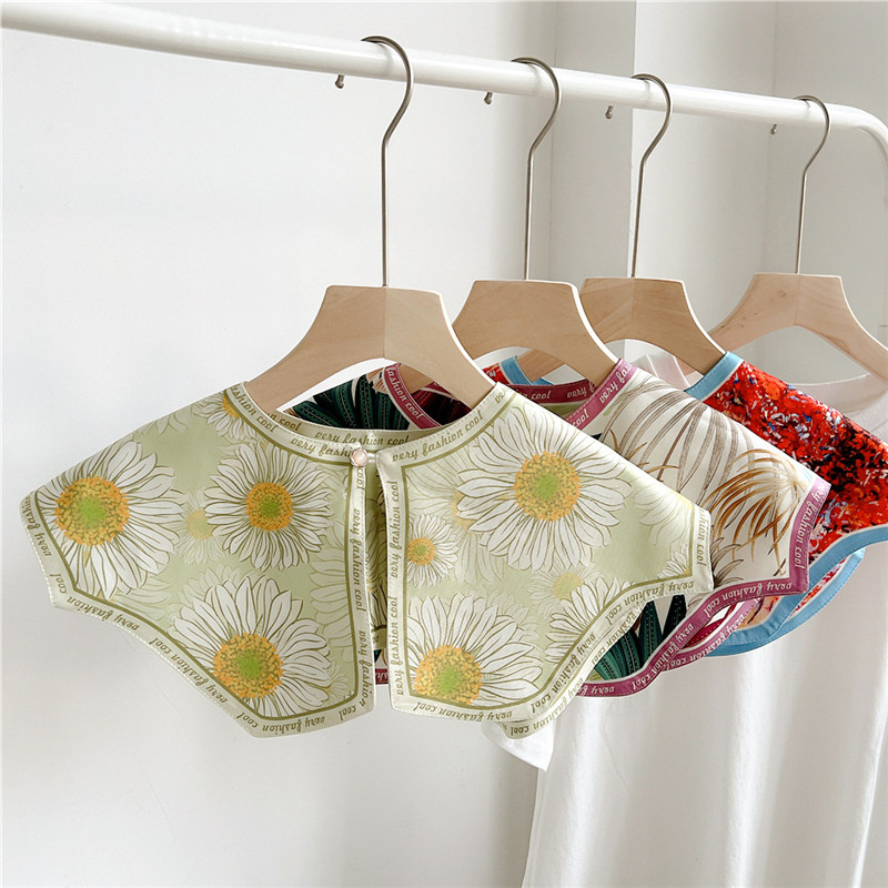 Off Shoulder Blouse - เสื้อแฟชั่นลายดอกไม้แบบถอดออกได้สำหรับผู้หญิงชุดเสื้อเครื่องประดับผ้าพันคอไหล่ผ้าคลุมไหล่เสื้อแฟชั่นฤดูใบไม้ร่วง