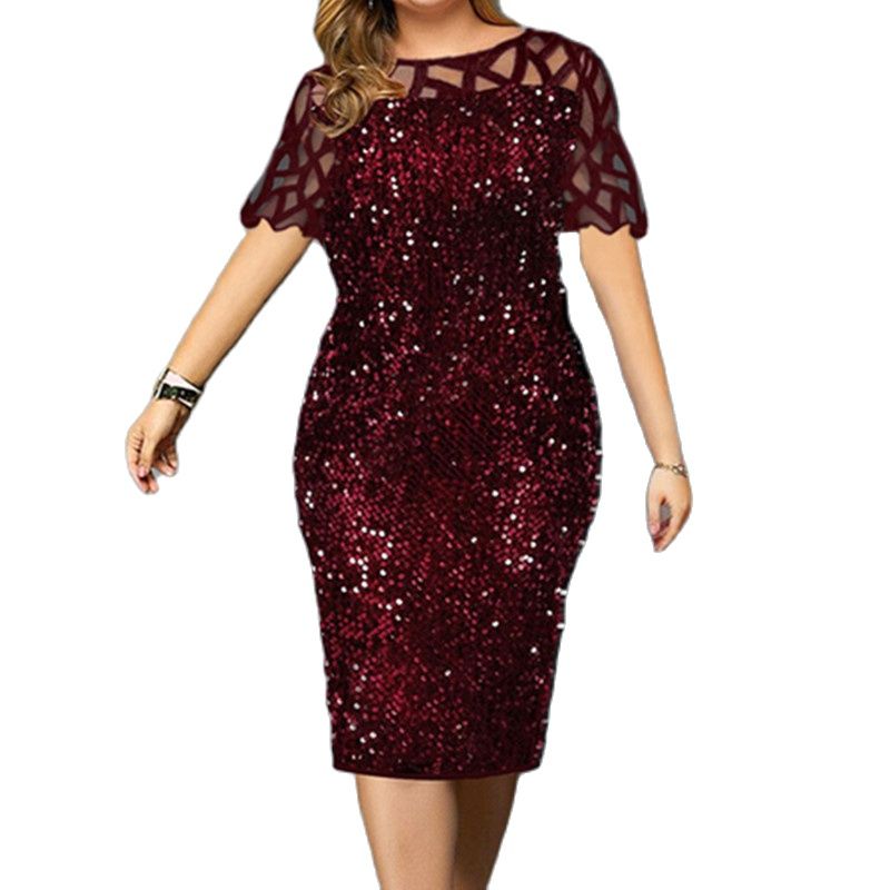 Summer Clothing For 70 Year Old Woman - 2022 ผู้หญิงเงา PARTY Dresses M-5XL ขนาดเสื้อผ้า