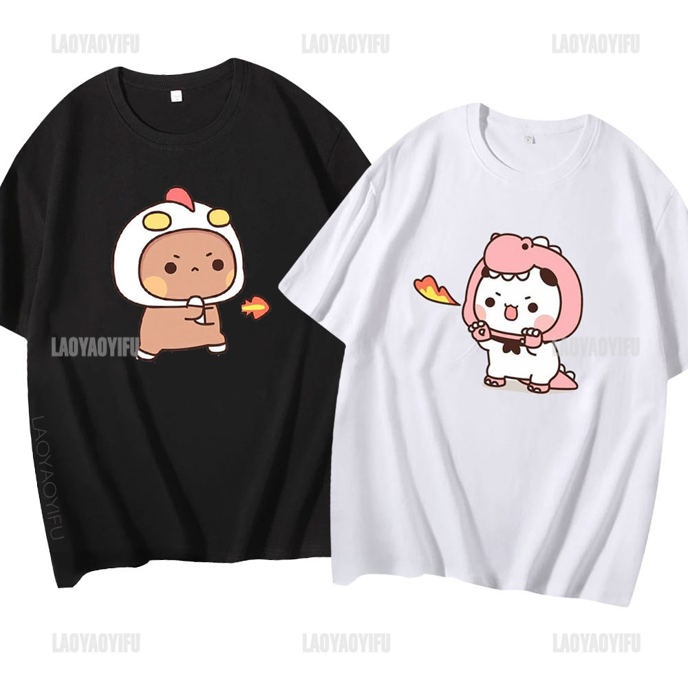 Summer Clothing For 70 Year Old Woman - Kawaii Bubu Dudu เสื้อยืดสำหรับเด็กผู้หญิง, เสื้อยืดลายการ์ตูนหมีแพนด้าเสื้อผ้าผู้หญิงผู้ชายเสื้อยืดลำลองฤดูร้อนเสื้อยืดเสื้อยืดเสื้อยืดผ้าฝ้ายผู้หญิง