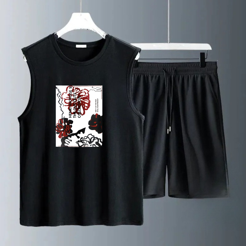 Summer Clothing Men - ชุดเสื้อกล้ามผู้ชาย 2026 ชุดเสื้อผ้าแห้งเร็วสำหรับฤดูร้อน ชุด 2 ชิ้น