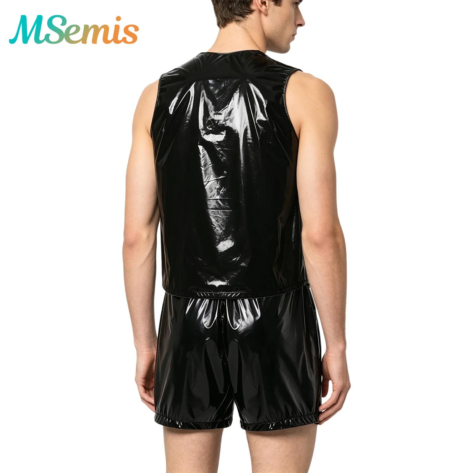 Summer Clothing Men - ชุดกีฬาผู้ชายแบบกันน้ำ เสื้อกล้ามและกางเกงบ็อกเซอร์ติดกระดุมด้านข้าง ชุดสองชิ้น เสื้อผ้าสำหรับผู้พิการและผู้ที่มีความต้องการพิเศษ