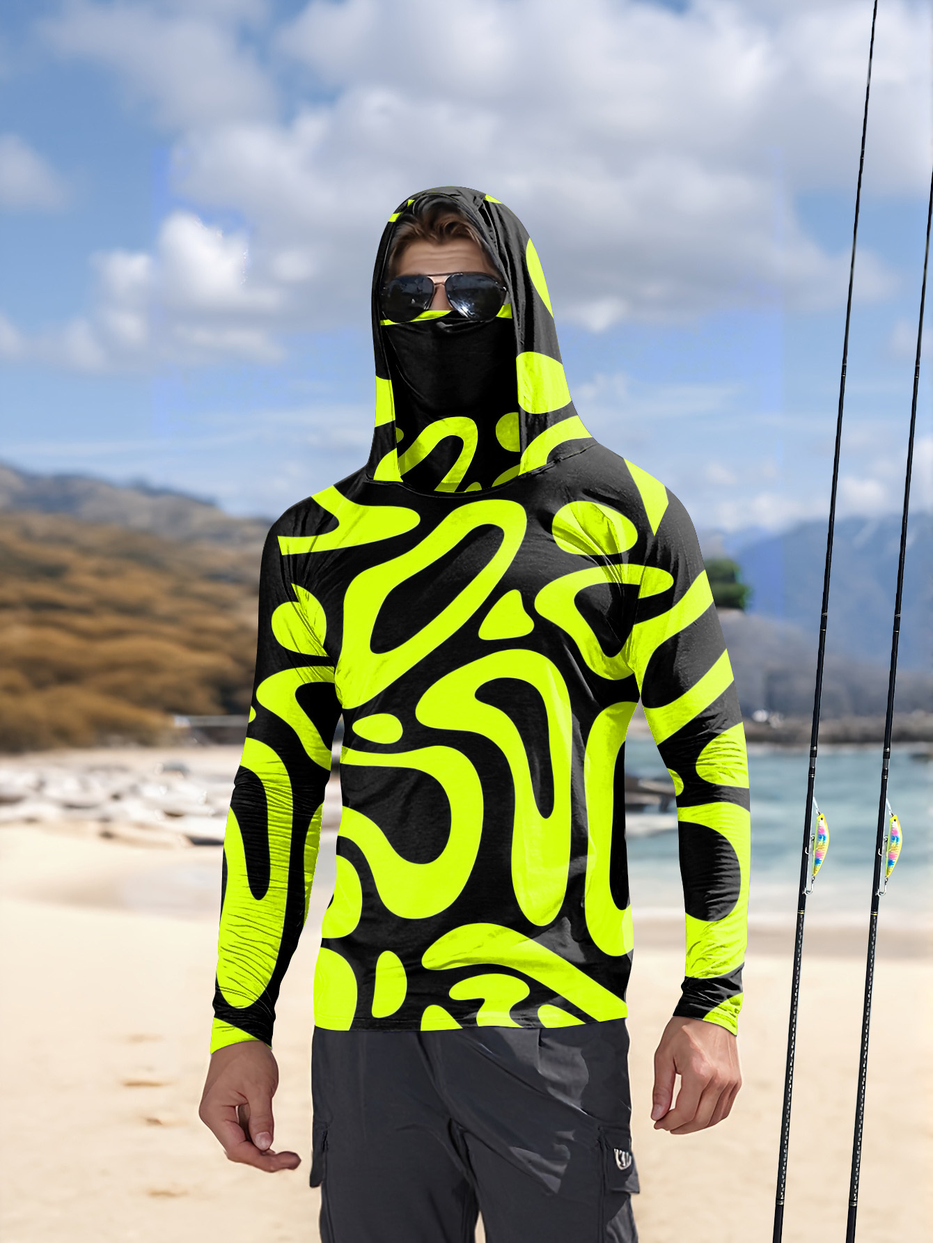 Summer Clothing Men - เสื้อเชิ้ตแขนยาวผู้ชายสไตล์ใหม่ประจำฤดูร้อนปี 2026 ลายพิมพ์ 3 มิติ สำหรับใส่เล่นกีฬาและลำลอง