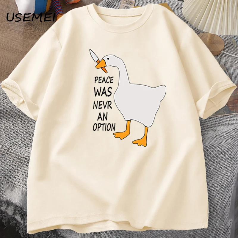 Summer Clothing Options - เสื้อยืด Goose Peace Was Never An