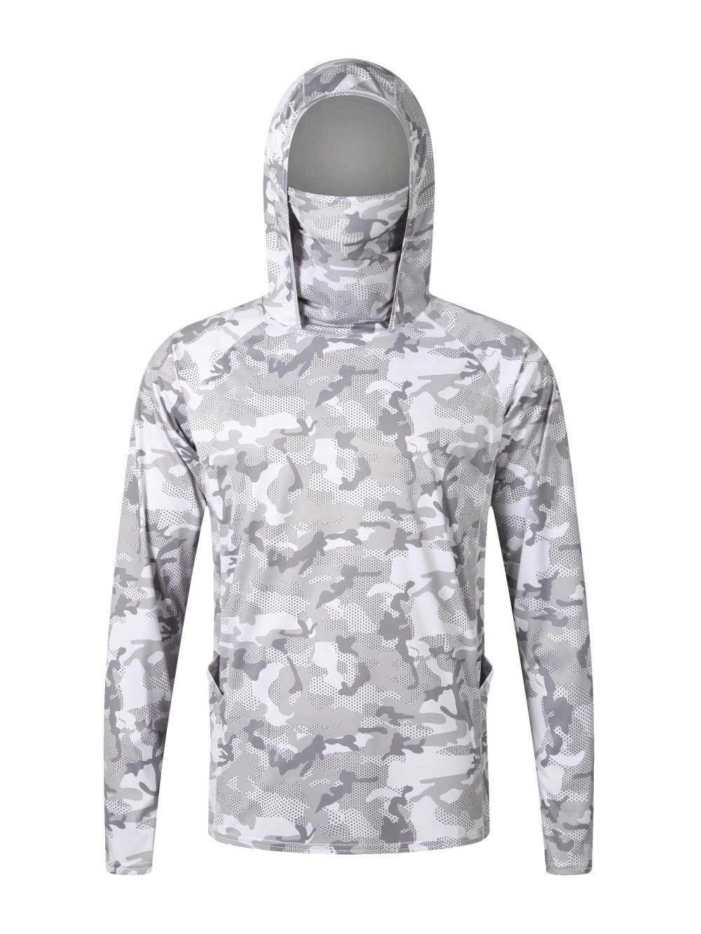 Summer Clothing Men - เสื้อยืดแขนยาวลายพรางสำหรับผู้ชายสไตล์ยุโรปและอเมริกา ใส่สบาย ระบายอากาศได้ดี เหมาะสำหรับตกปลาและกิจกรรมกลางแจ้ง