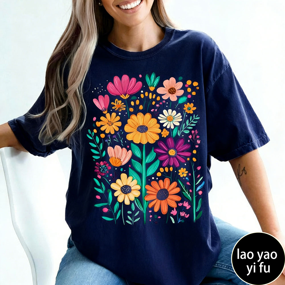 เสื้อยืดลายดอกไม้สไตล์โบฮีเมีย - Summer Clothing Vibes บทวิจารณ์และราคา