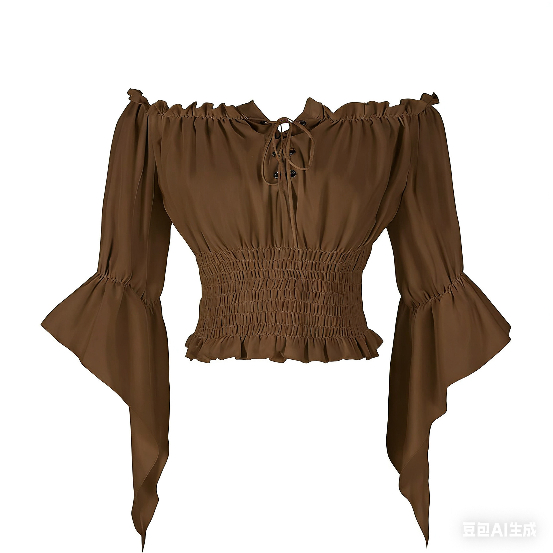 เสื้อผ้าสตรีสไตล์เรอเนซองส์ยุค - Off Shoulder Blouse บทวิจารณ์และราคา