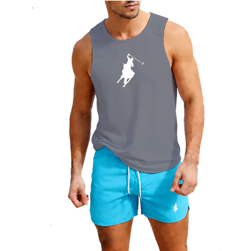 ชุดเสื้อกั๊กและกางเกงขาสั้นฤดู - Summer Clothing Men บทวิจารณ์และราคา