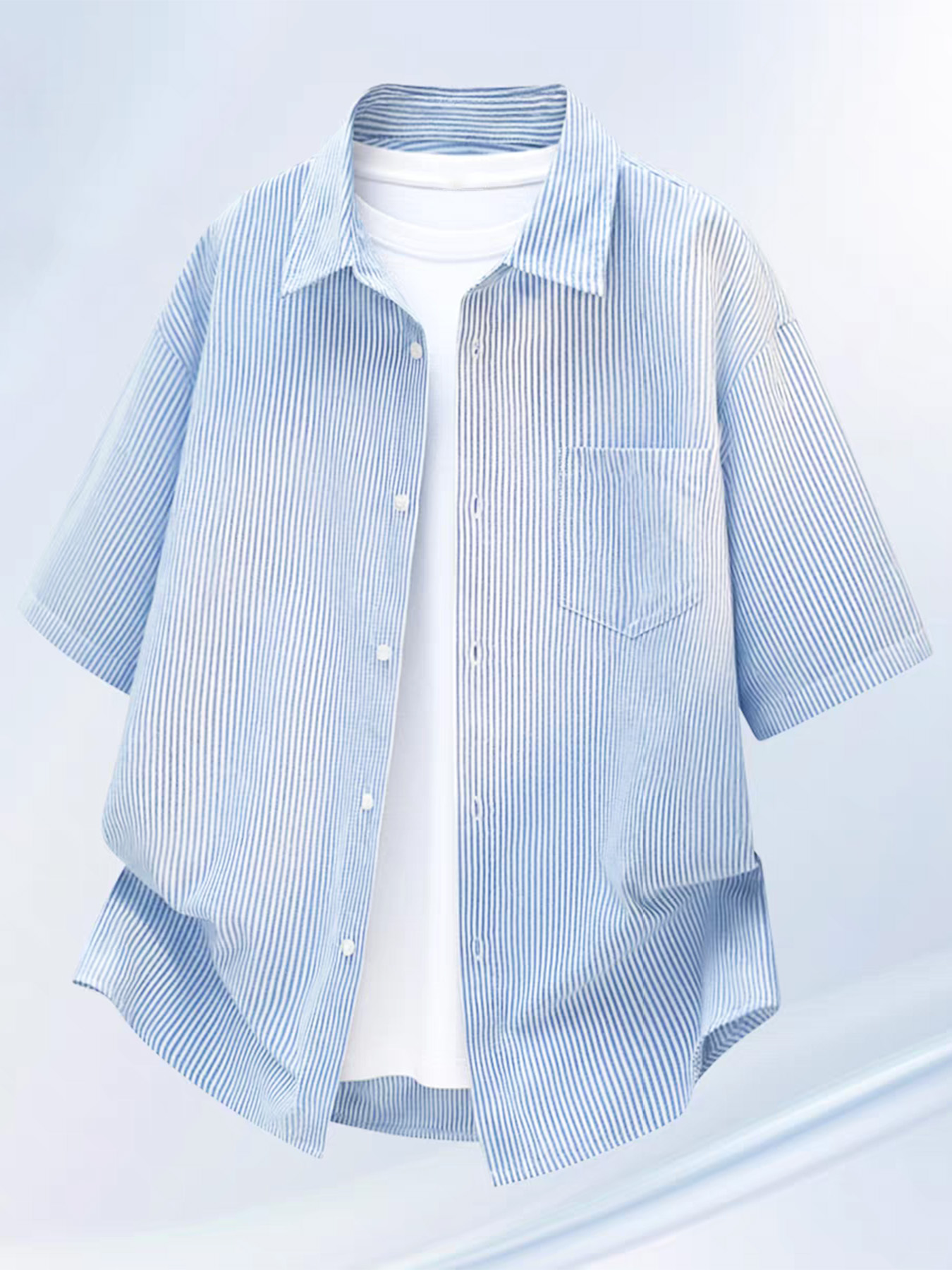 เสื้อเชิ้ตลำลองลายทางบาง แขนสั - Summer Clothing Options บทวิจารณ์และราคา