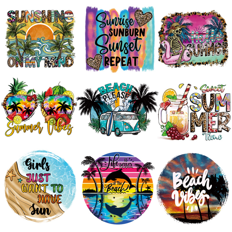 เสื้อยืดแบบรีดติดด้วยความร้อนส - Summer Clothing Vibes บทวิจารณ์และราคา