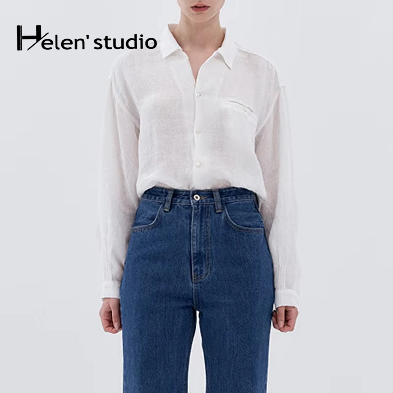 เสื้อเชิ้ตผู้หญิงผ้าลินิน 100% - Summer Clothing Pinterest บทวิจารณ์และราคา