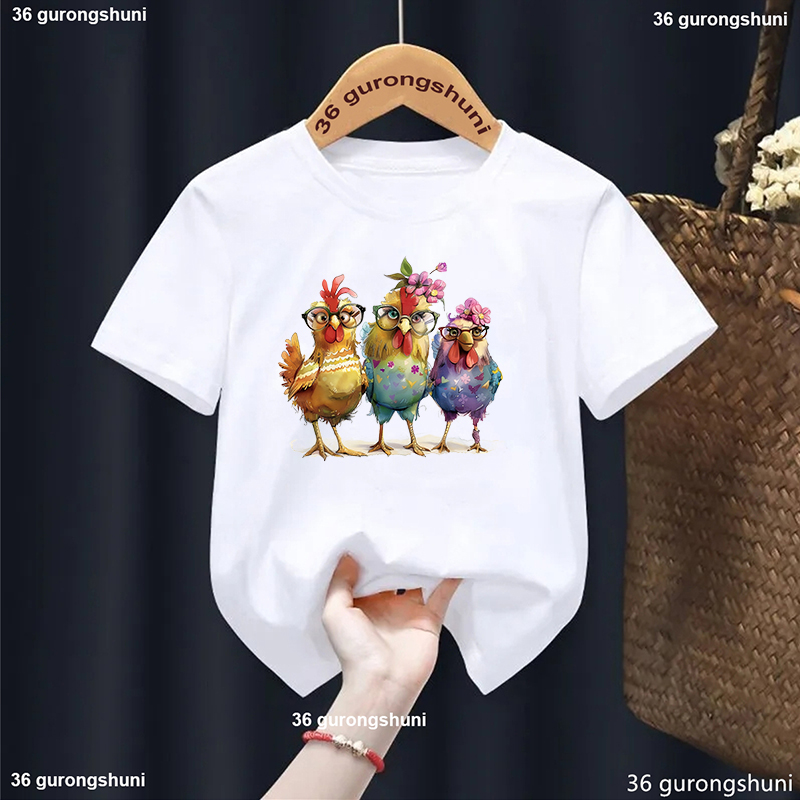 เสื้อยืดพิมพ์ลายดอกไม้ไก่น่ารั - Summer Loving Kids Clothing บทวิจารณ์และราคา