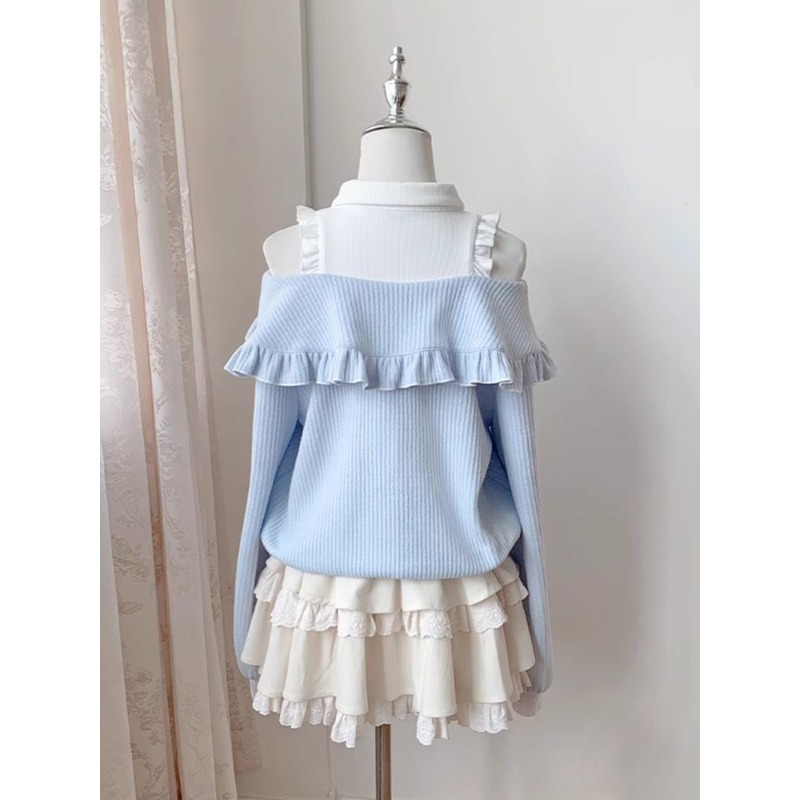 ชุดเซ็ต 2 ชิ้นสไตล์สาวหวานน่าร - Off Shoulder Blouse บทวิจารณ์และราคา