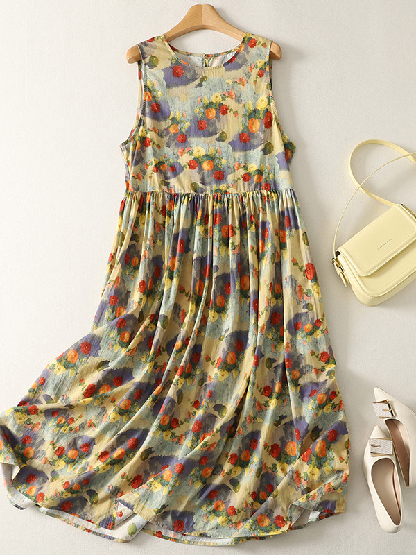 ชุดเดรสแม็กซี่พิมพ์ลายดอกไม้สไ - Summer Clothing Vibes บทวิจารณ์และราคา