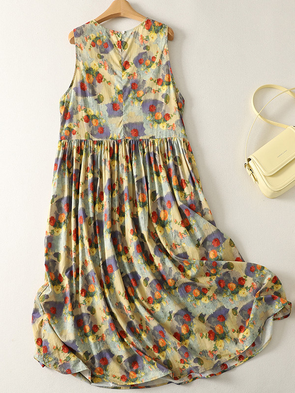 ชุดเดรสแม็กซี่พิมพ์ลายดอกไม้สไ - Summer Clothing Vibes บทวิจารณ์และราคา