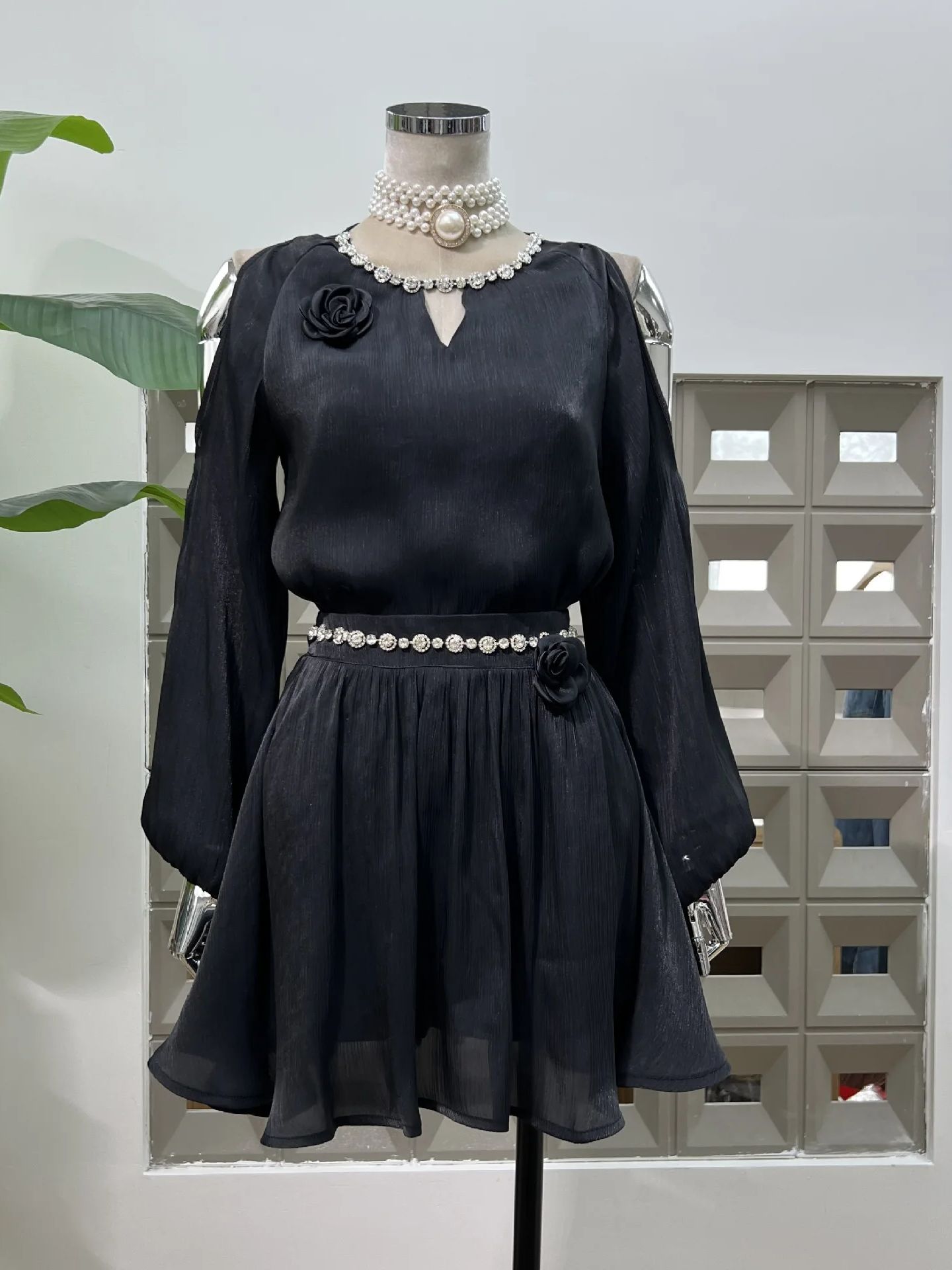 ชุดเดรสสองชิ้นสำหรับผู้หญิง เส - Off Shoulder Blouse บทวิจารณ์และราคา