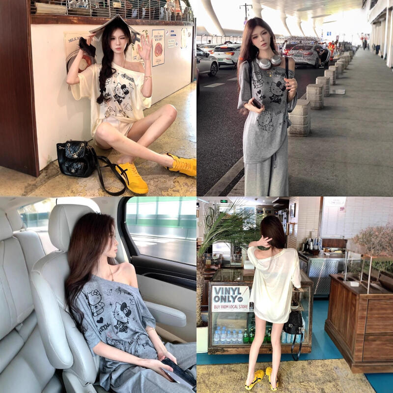 เสื้อป้องกันแสงแดด เฮลโล คิตตี - Off Shoulder Blouse บทวิจารณ์และราคา