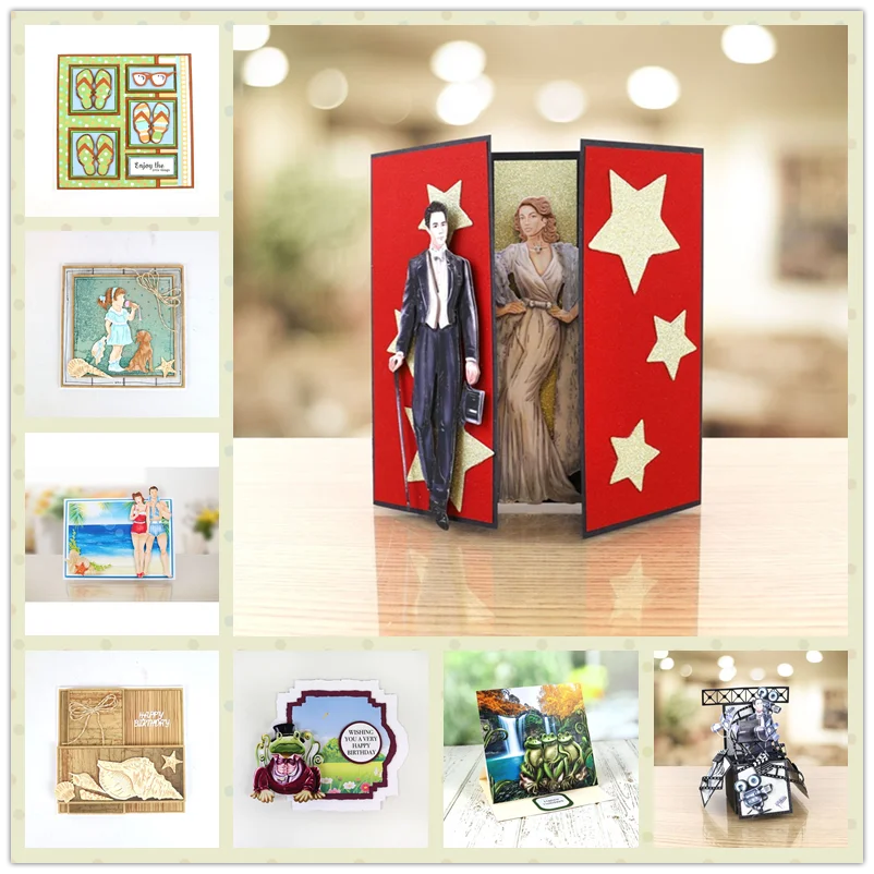 แม่พิมพ์งานฝีมือกระดาษลายมนุษย - Summer Clothing Holiday บทวิจารณ์และราคา