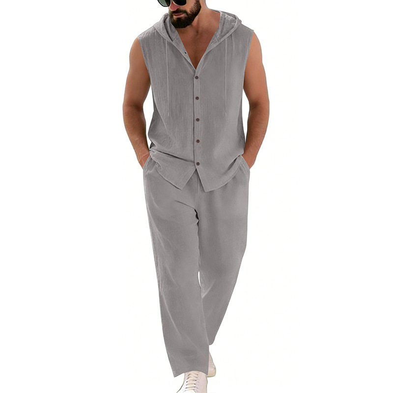 ชุดลำลองผ้าลินินสำหรับผู้ชาย เ - Summer Clothing Men บทวิจารณ์และราคา