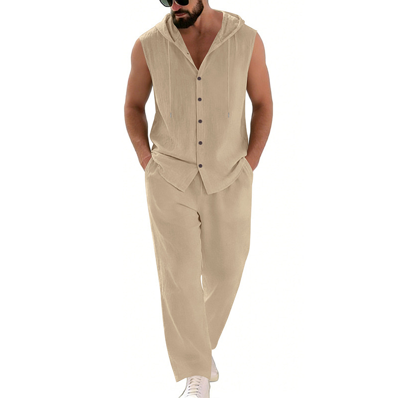 ชุดลำลองผ้าลินินสำหรับผู้ชาย เ - Summer Clothing Men บทวิจารณ์และราคา