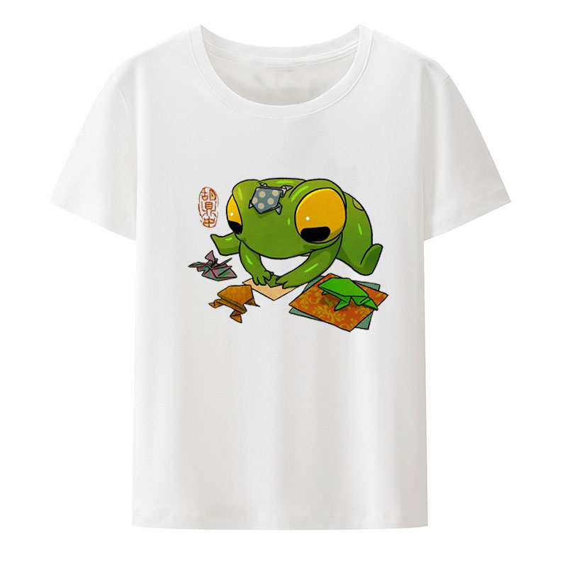 เสื้อยืดลายกบน่ารักทำงานศิลปะโ - Summer Clothing Essentials Women บทวิจารณ์และราคา