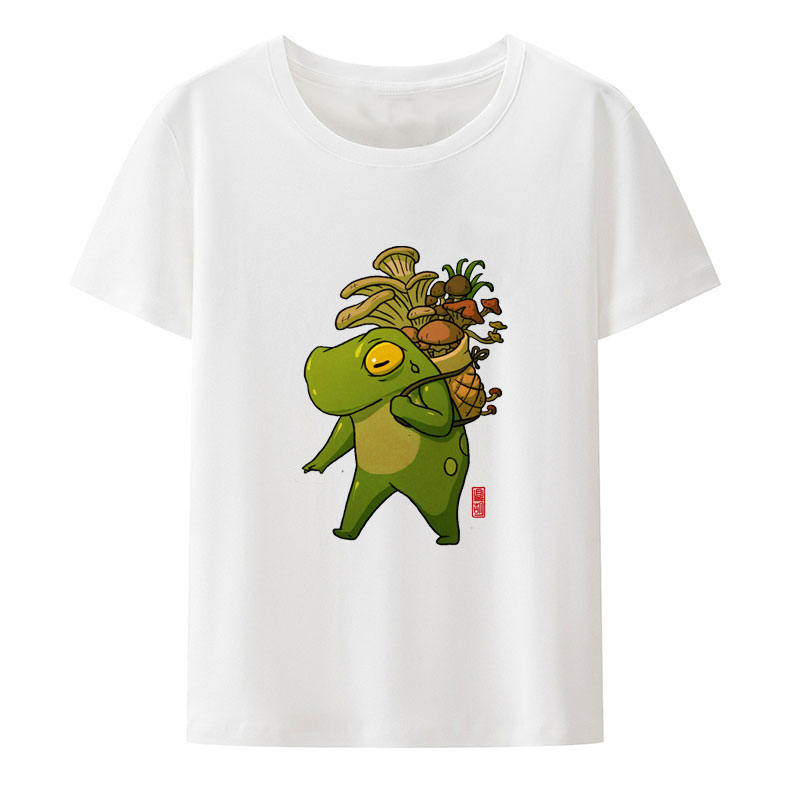 เสื้อยืดลายกบน่ารักทำงานศิลปะโ - Summer Clothing Essentials Women บทวิจารณ์และราคา