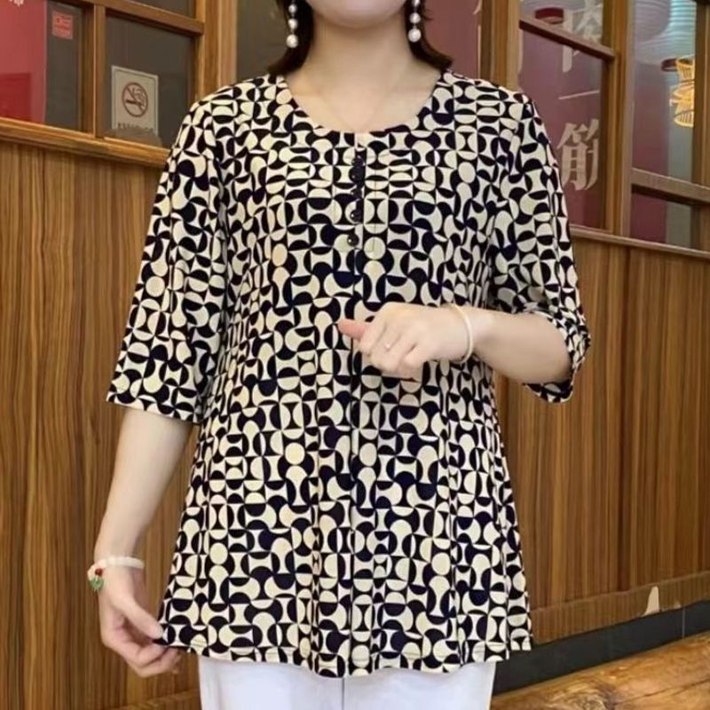 เสื้อยืดพิมพ์ลายวินเทจเสื้อสวม - Summer Clothing For 70 Year Old Woman บทวิจารณ์และราคา