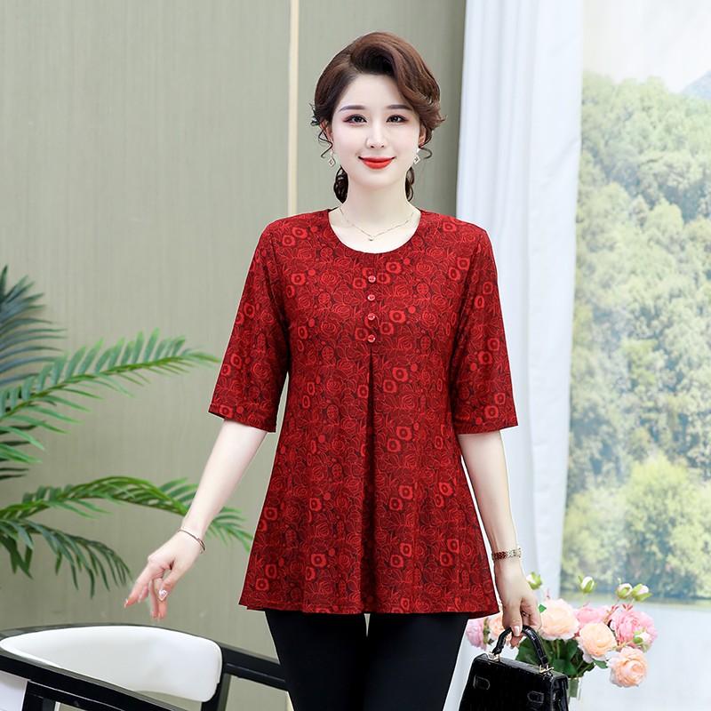 เสื้อยืดพิมพ์ลายวินเทจเสื้อสวม - Summer Clothing For 70 Year Old Woman บทวิจารณ์และราคา
