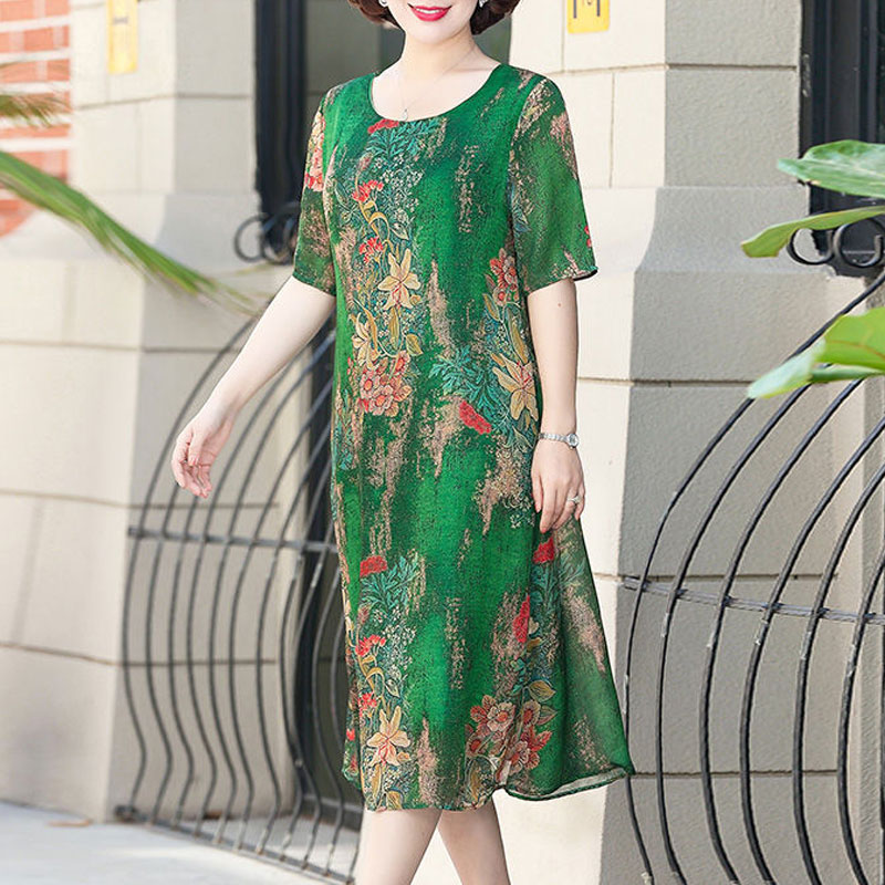 เดรสแขนสั้นแฟชั่นแบบไม่สม่ำเสม - Summer Clothing For 70 Year Old Woman บทวิจารณ์และราคา