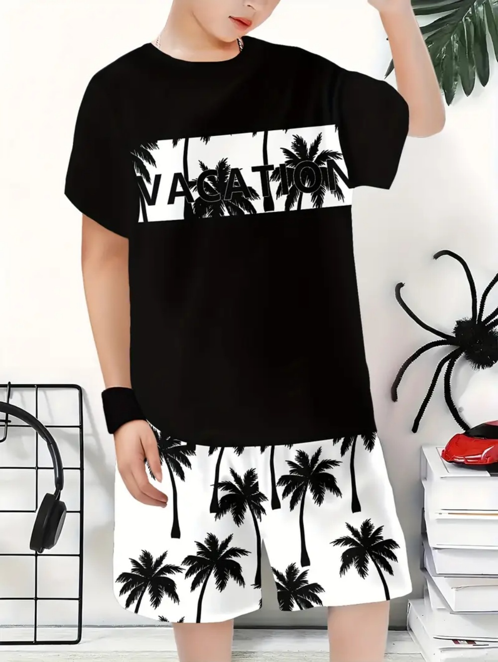 ฮาวายชุดเด็กต้นมะพร้าว 3D พิมพ - Summer Clothing List บทวิจารณ์และราคา