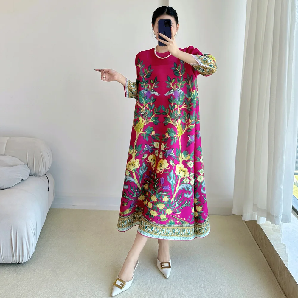 มิยาเกะวินเทจพิมพ์ชุดเจ็ดแขนชุ - Summer Clothing Essentials Women บทวิจารณ์และราคา