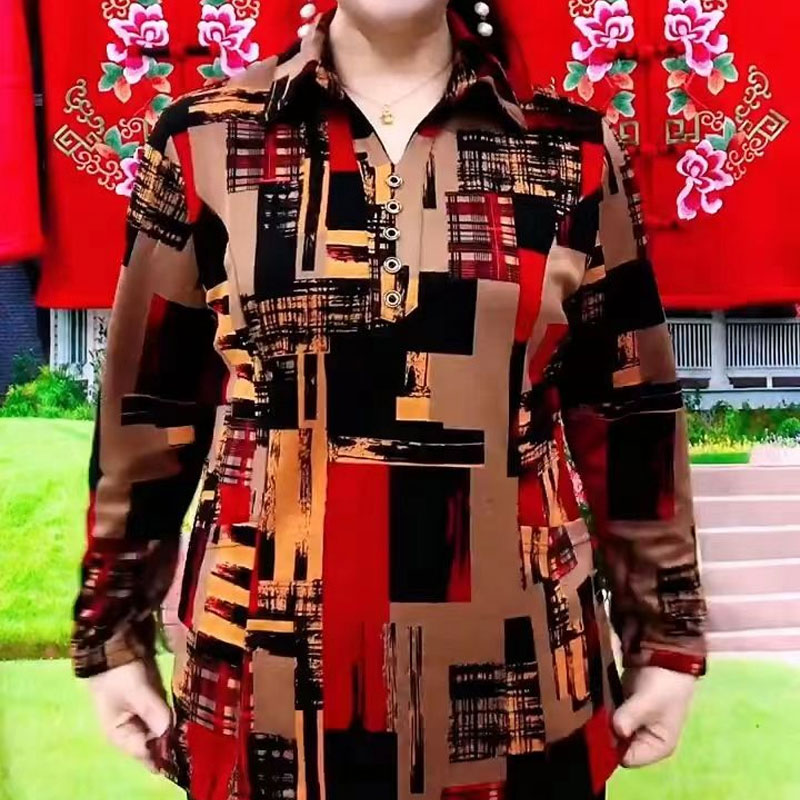 เสื้อเบลาส์ทรงหลวมแขนยาวมีกระเ - Summer Clothing For 70 Year Old Woman บทวิจารณ์และราคา
