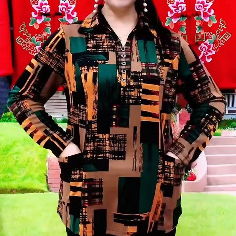 เสื้อเบลาส์ทรงหลวมแขนยาวมีกระเ - Summer Clothing For 70 Year Old Woman บทวิจารณ์และราคา