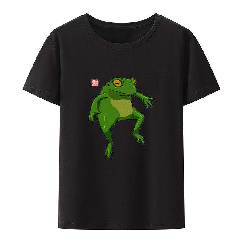เสื้อยืดลายตลกๆ ลายกบเรลาจาโอ  - Summer Clothing Essentials Women บทวิจารณ์และราคา