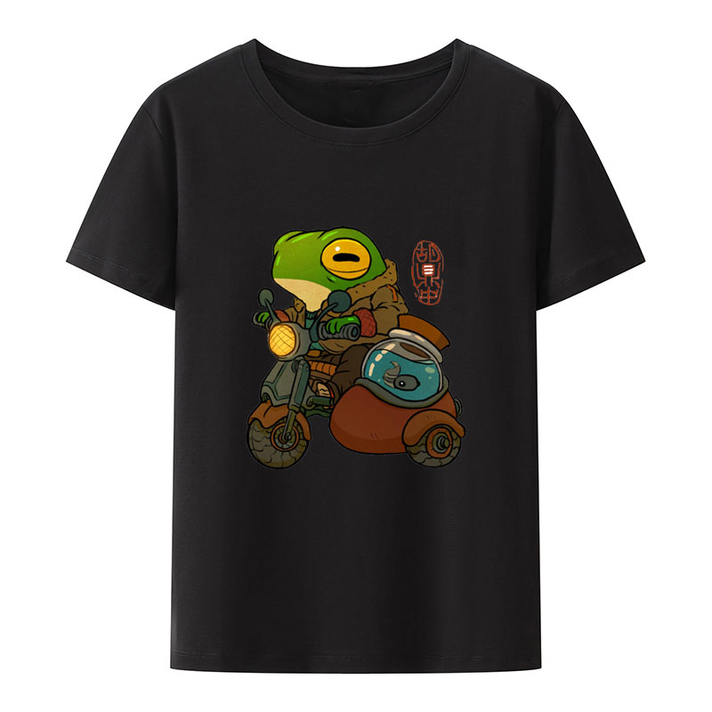 เสื้อยืดลายตลกๆ ลายกบเรลาจาโอ  - Summer Clothing Essentials Women บทวิจารณ์และราคา