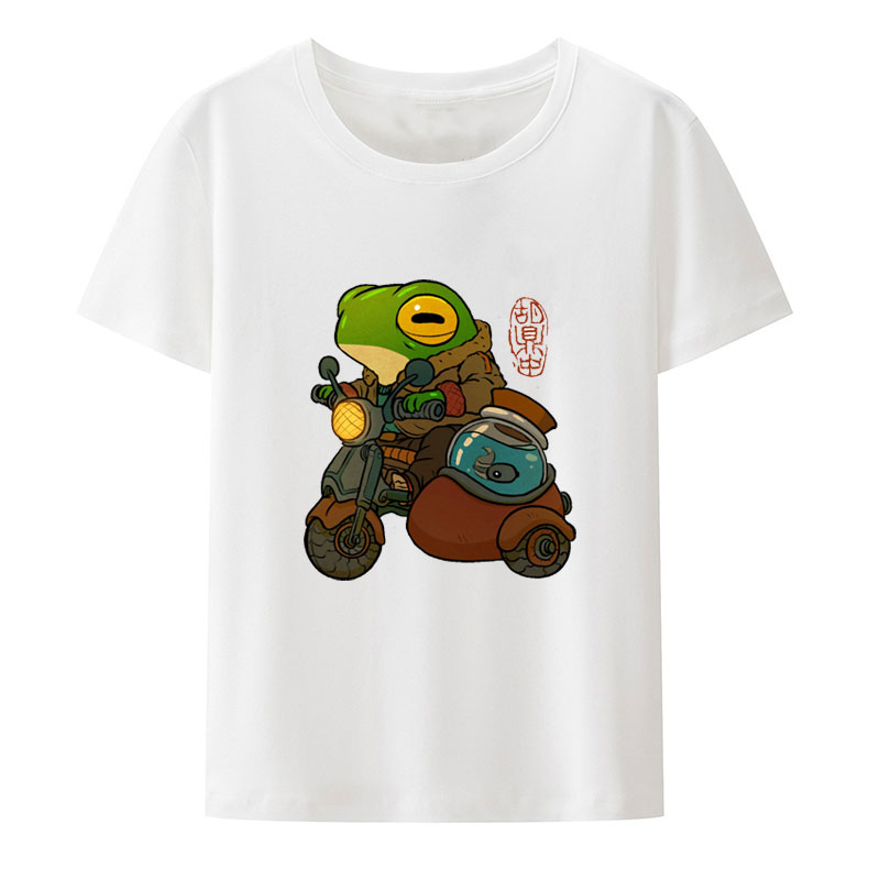 เสื้อยืดลายตลกๆ ลายกบเรลาจาโอ  - Summer Clothing Essentials Women บทวิจารณ์และราคา