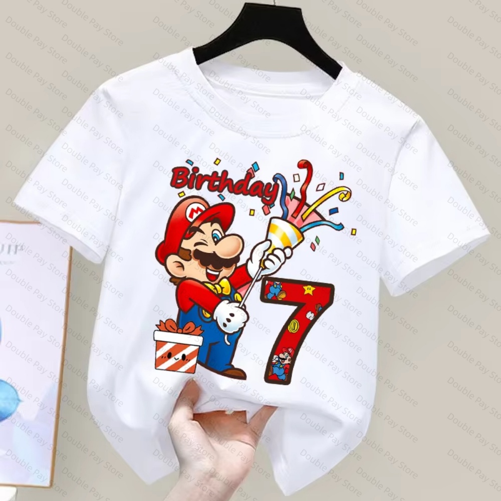 เสื้อยืดลายการ์ตูนมาริโอ้สำหรั - Summer Edit Clothing บทวิจารณ์และราคา