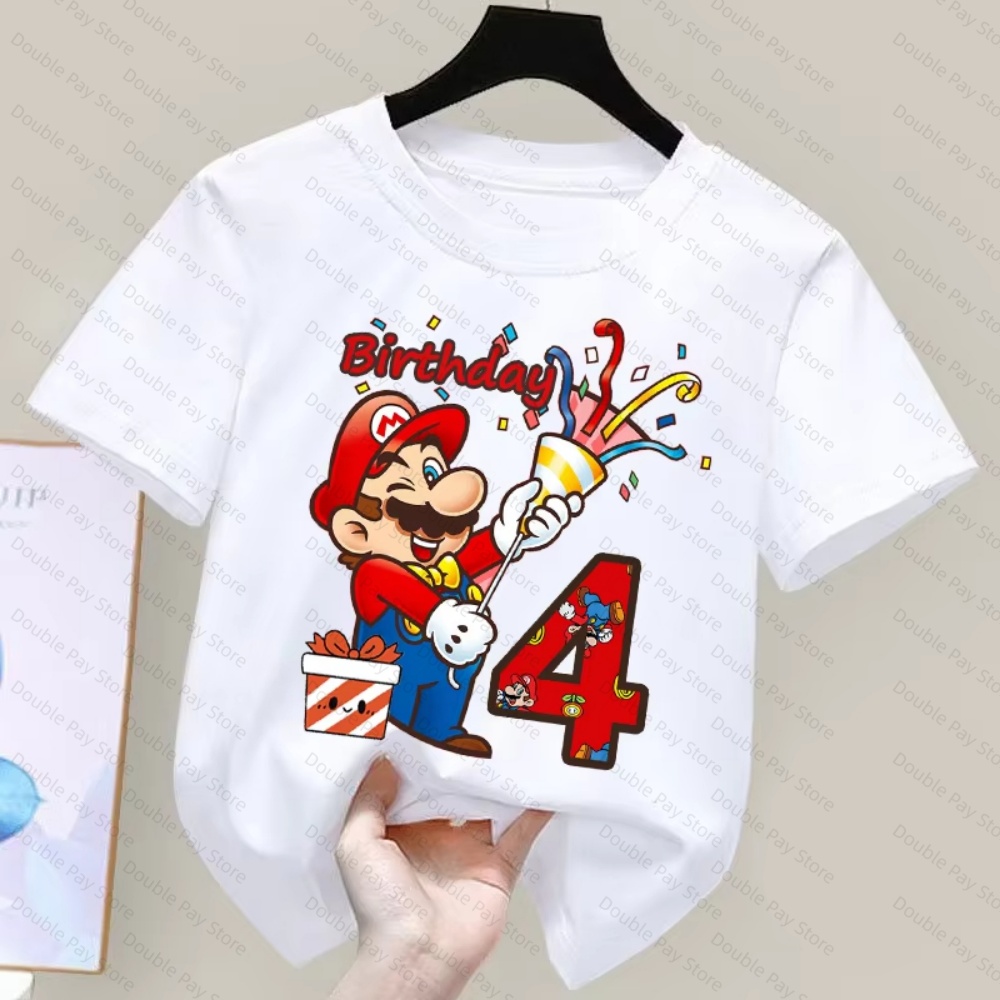 เสื้อยืดลายการ์ตูนมาริโอ้สำหรั - Summer Edit Clothing บทวิจารณ์และราคา
