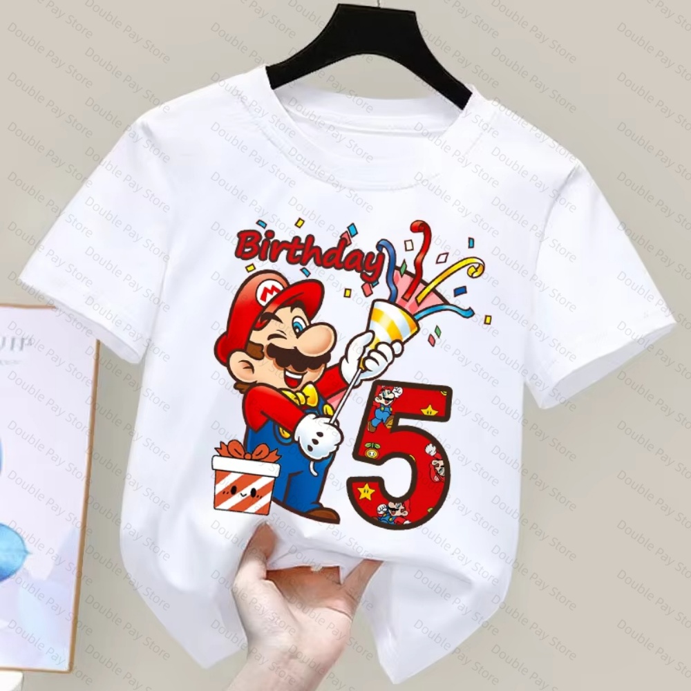 เสื้อยืดลายการ์ตูนมาริโอ้สำหรั - Summer Edit Clothing บทวิจารณ์และราคา