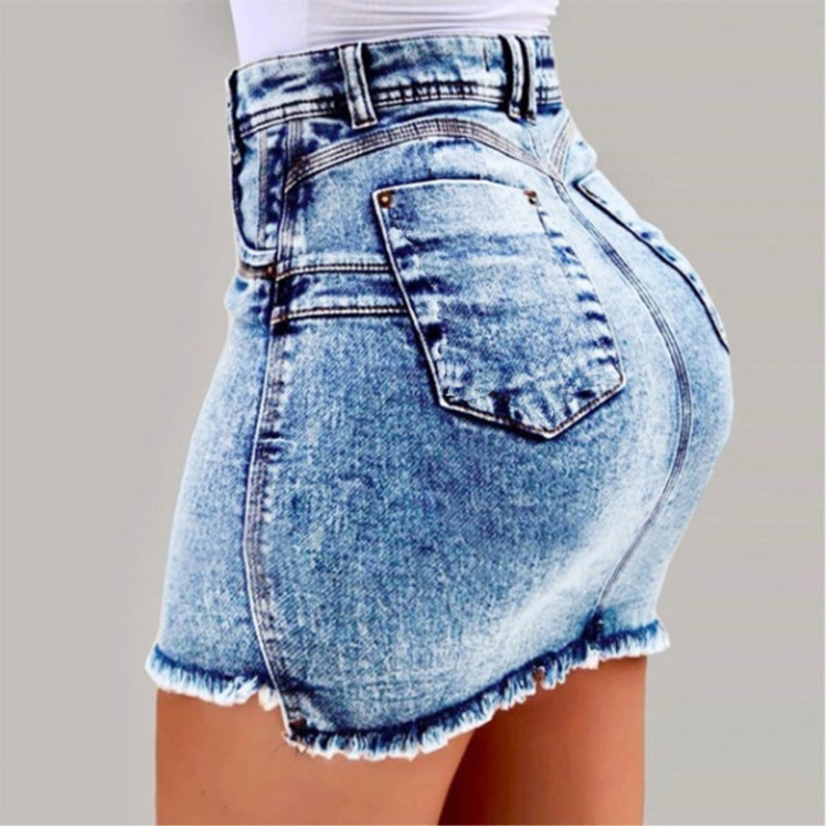 ใหม่เอวสูงขอบหยาบสะโพกห่อ DENI - Summer Clothing Options บทวิจารณ์และราคา