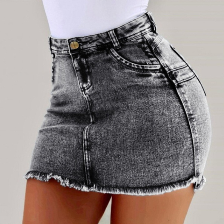 ใหม่เอวสูงขอบหยาบสะโพกห่อ DENI - Summer Clothing Options บทวิจารณ์และราคา
