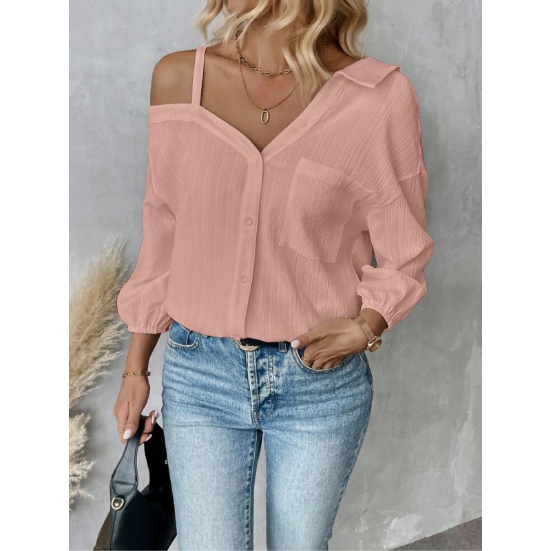 เสื้อผู้หญิงไซส์ใหญ่ 1XL-5XL เ - Off Shoulder Blouse บทวิจารณ์และราคา