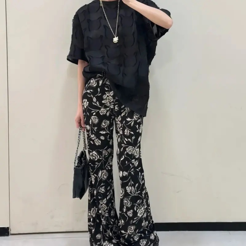 กางเกงขาบานพิมพ์ลายดอกไม้สไตล์ - Vintage Summer Clothing Brand บทวิจารณ์และราคา